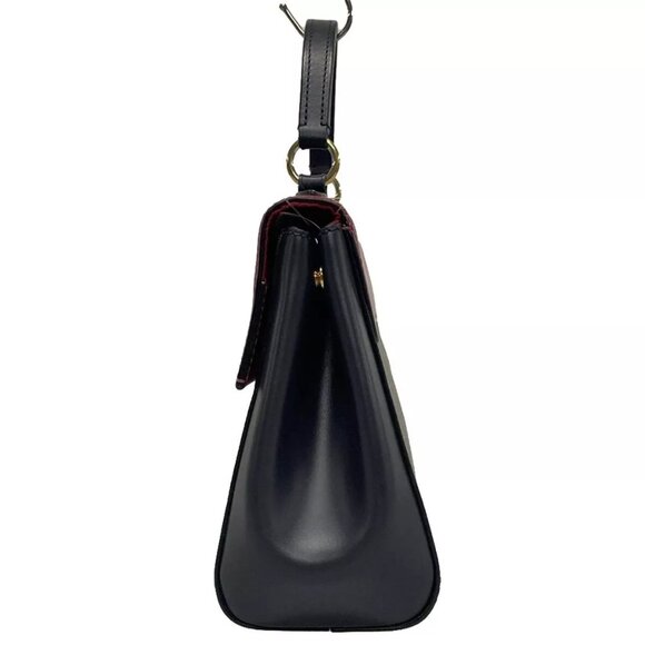 100% Authentic LOUIS VUITTON Cluny BB Monogram Bordeaux Navy Handbag 1063-102624 - Picture 3 of 14